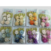 Mix Flores e Folhas Papel ( Várias Cores)