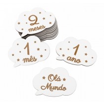 CONJ. 13 PLACAS DE NASCIMENTO NUVEM 
