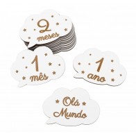 CONJ. 13 PLACAS DE NASCIMENTO NUVEM 