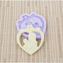 MOLDE SILICONE CORAÇÂO MENINA COMUNHÃO