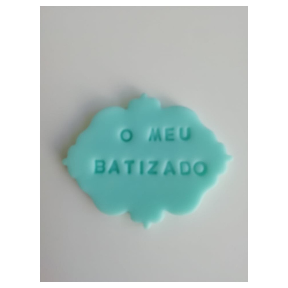 Placa Azul " O Meu Batizado"
