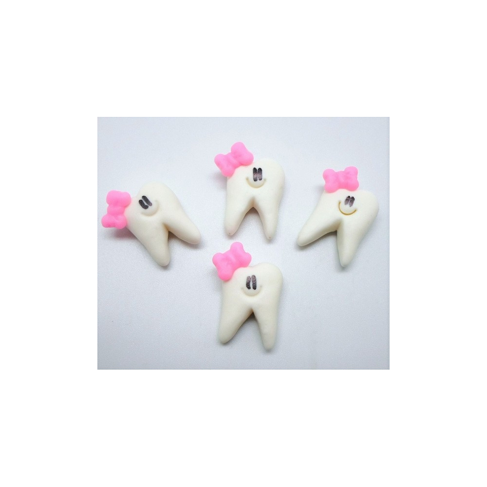 Dentinho com laço rosa