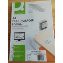 100 Folhas Autocolantes A4   " Q-connect"