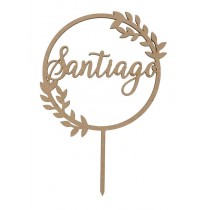 Topo de Bolo c/nome personalizável MDF