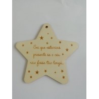 Estrela com gravação a laser