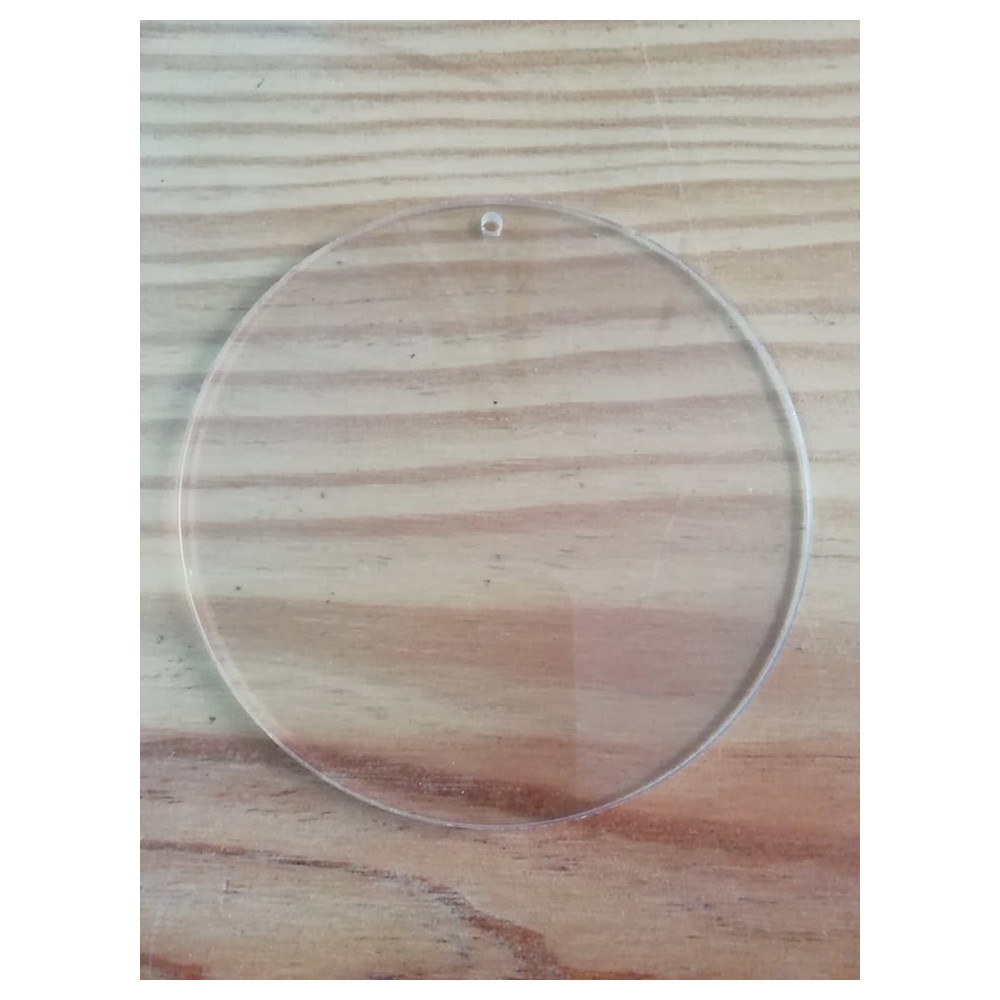 BASE ACRILICA  COM FURO 10 CM