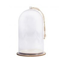 Campânula ou Cupula Acrilica c/ base de MDF 