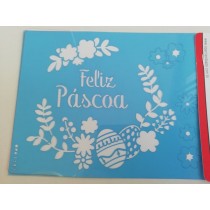 Stencil Feliz Páscoa OPA
