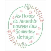 Stencil Texto Flores 