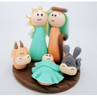 Presépio c/ base em biscuit