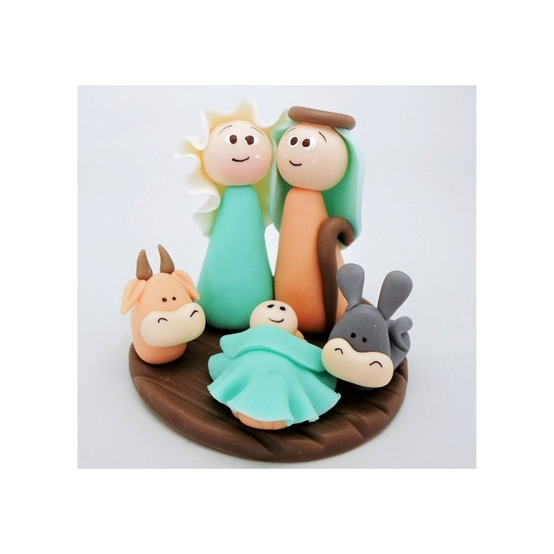 Presépio c/ base em biscuit