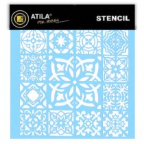 Stencil Motivo Azulejos