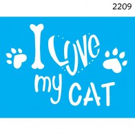 STENCIL OPA PET I LOVE MY CAT