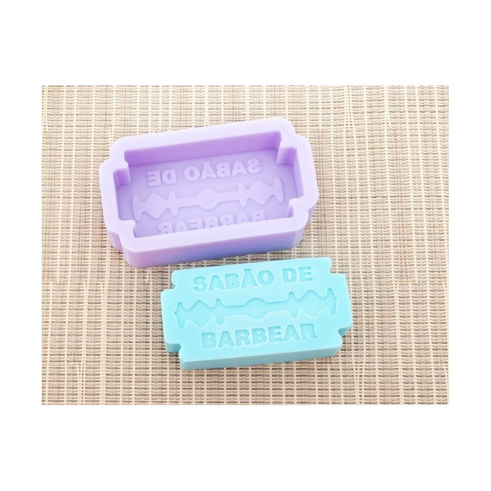 MOLDE SILICONE SABONETE SABÃO DE BARBEAR 
