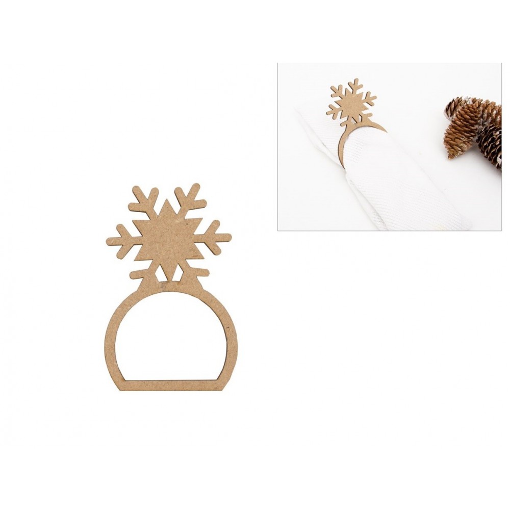 ARGOLA GUARDANAPO COM FLOCO DE NEVE