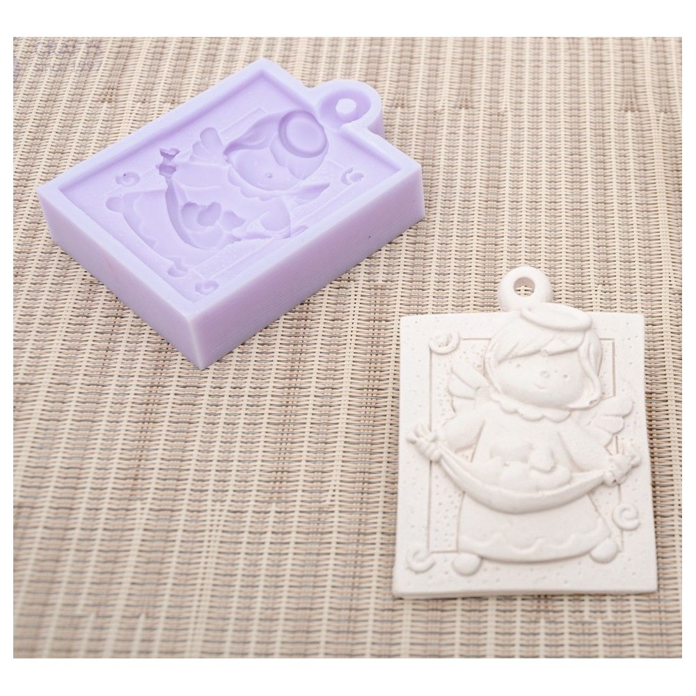 MOLDE SILICONE ANJINHO C/CORAÇOES