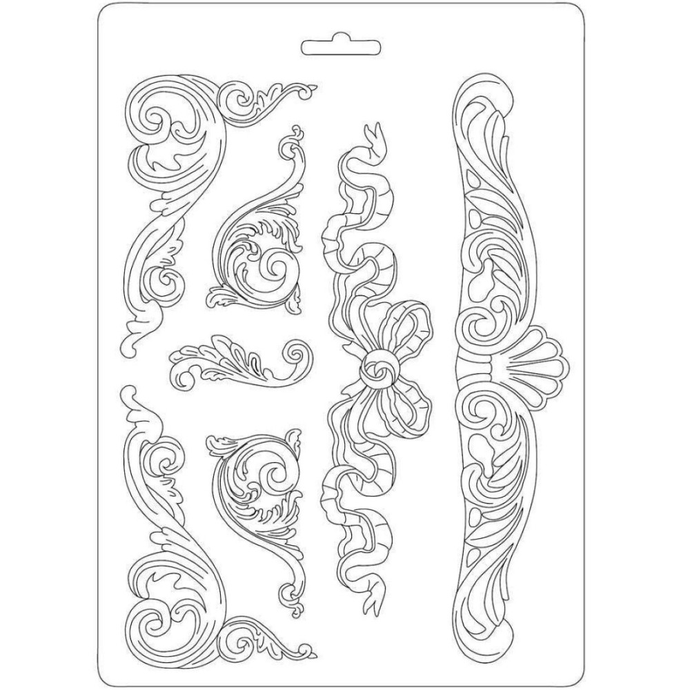 Molde A4  PVC flexível  frisos STAMPERIA