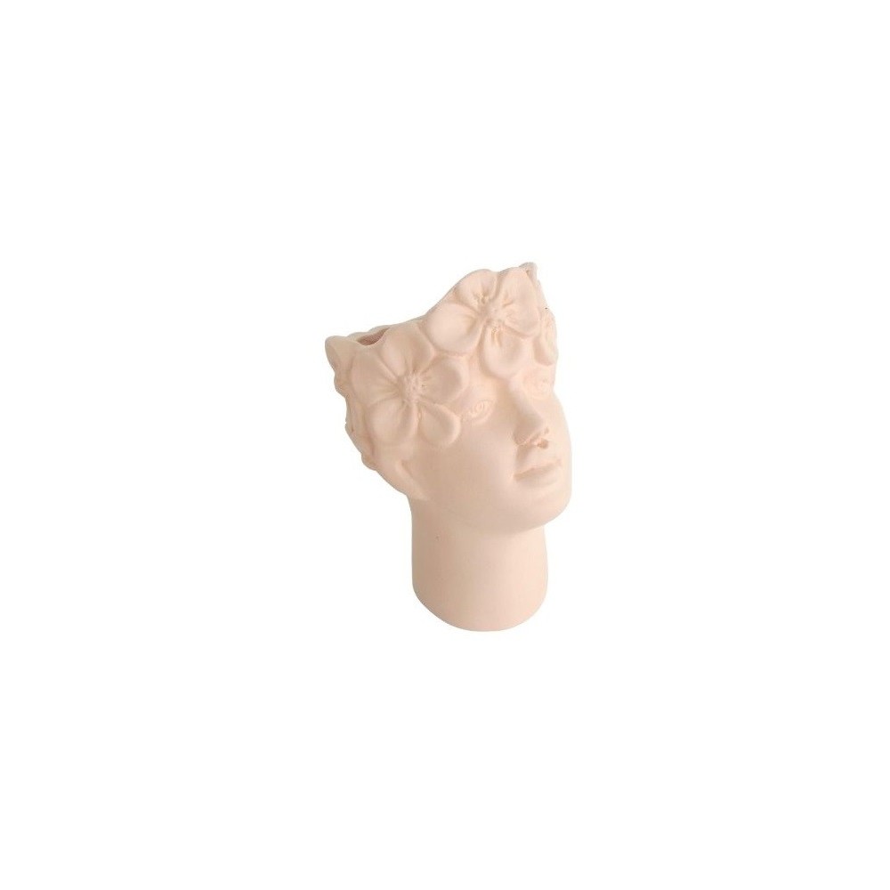 Vaso Cabeça com Flores