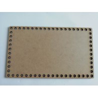BASE RETANGULAR COM FUROS 25X15CM