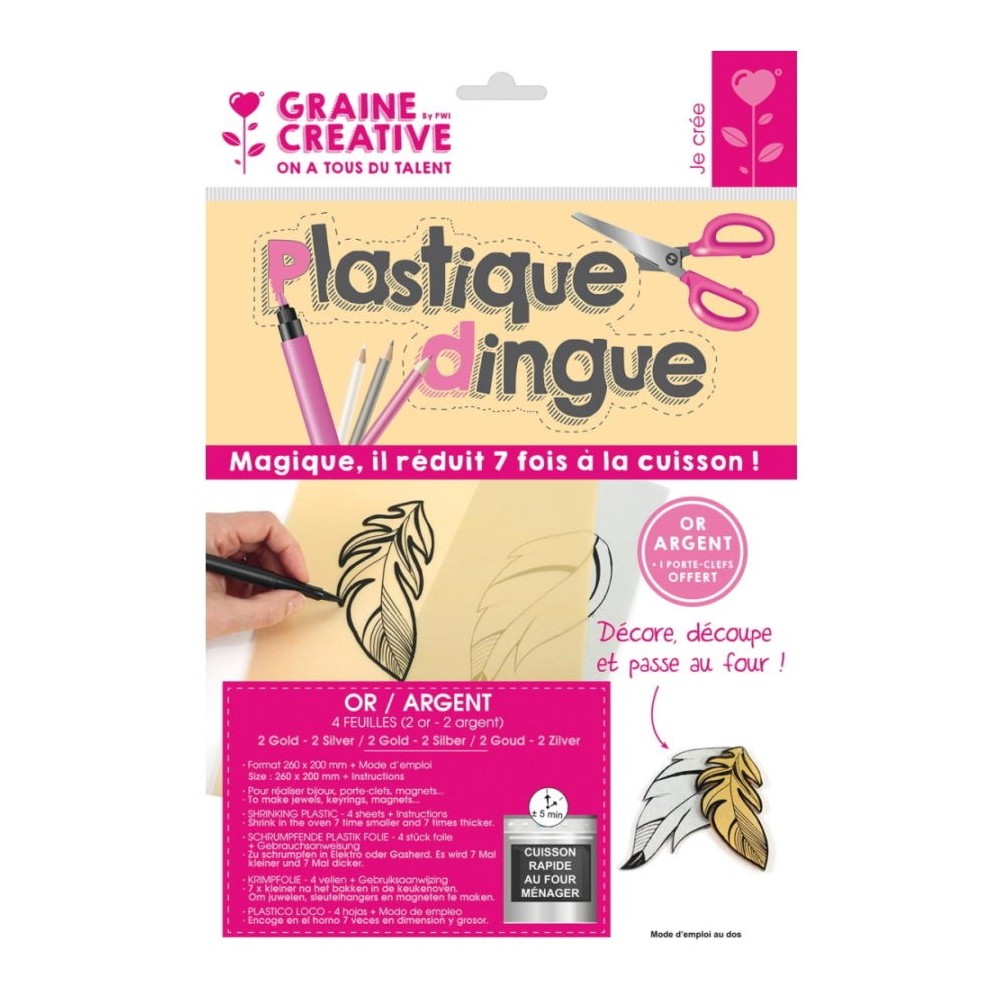 Papel Mágico / Shrink Paper Ouro e Prata