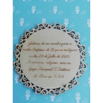  CONVITE PERSONALIZADO  EM CHOUPO