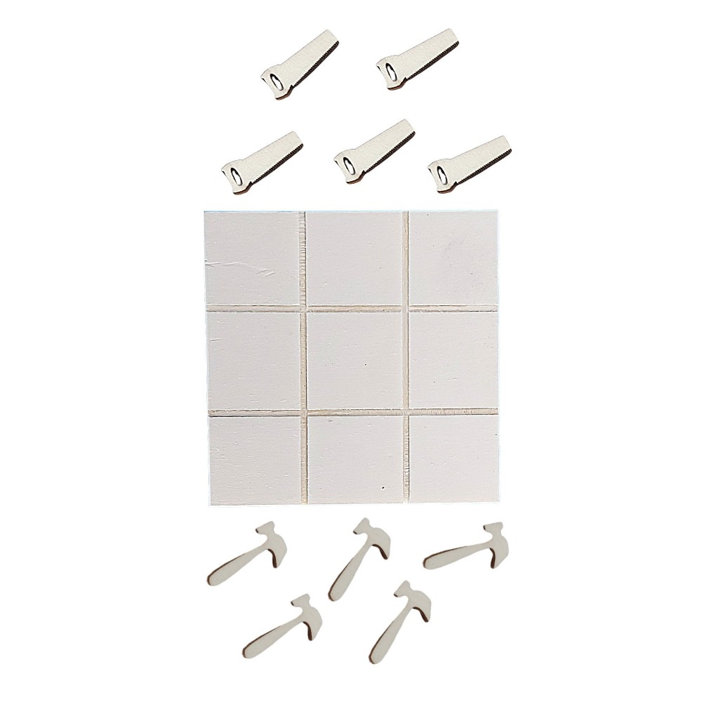 Jogo do Galo com 5 Serrotes e  5 Martelos