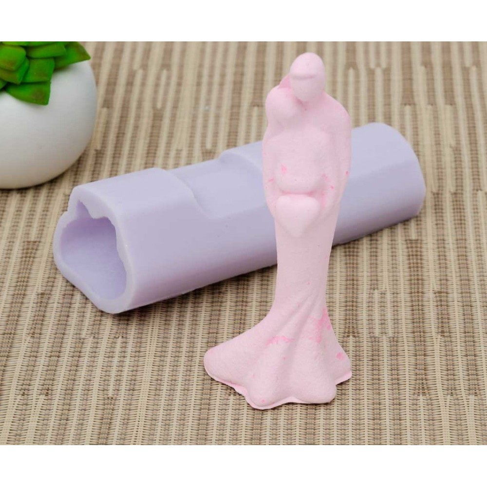 MOLDE SILICONE CASAL ABSTRATO 12 cm