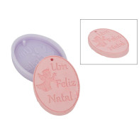 MOLDE SILICONE PLACA UM FELIZ NATAL 