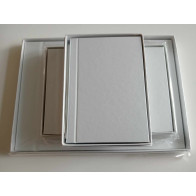 Livro/Albúm Metálico Branco  c/ Caixa