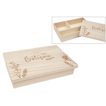 CAIXA P/ BATIZADO GRAVAÇÃO A LASER "O MEU BATISMO"