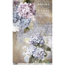 PAPEL ARROZ LA VIE EN FLEURS HYDRANGEAS