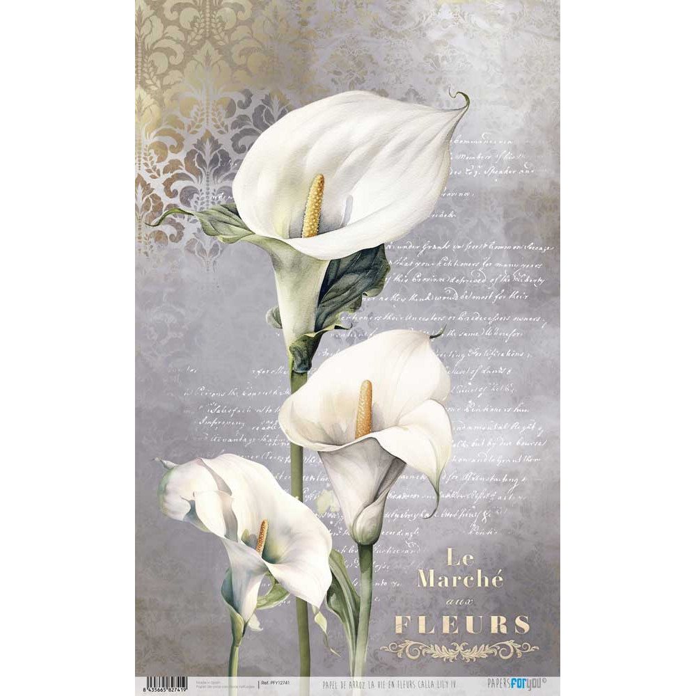 PAPEL ARROZ LA VIE EN FLEURS JARROS