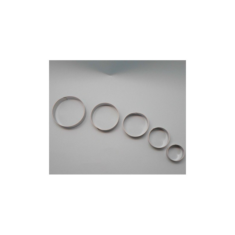 Conjunto de 5 cortadores de metal redondos