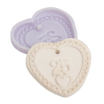 MOLDE SILICONE CORAÇAO 25 ANOS