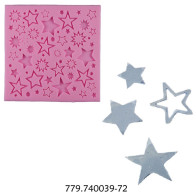 Molde Silicone Estrelas