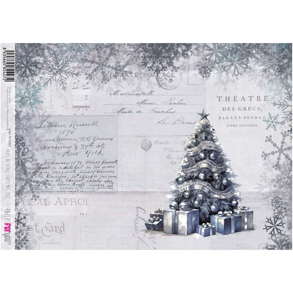 PAPEL ARROZ SNOW ON THE FOREST TREE