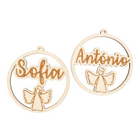 BOLA DE NATAL ANJO C/ NOME...