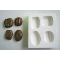 Molde de silicone para 4 bombons